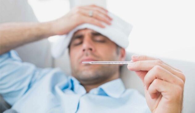 fever as a symptom of the presence of parasites